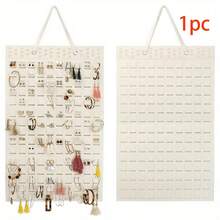 300对耳环收纳盒，网状首饰收纳展示架，节省空间的毛毡展示架，适用于卧室、书桌、梳妆台和宿舍 - 时尚壁挂式首饰收纳架，完美收纳耳环、项链、手镯和戒指 - 圣诞节、感恩节、新年和情人节的理想礼物 - 设计紧凑，使用方便，是家居装饰和收纳的完美之选，夏季流行女装，用这款优雅的首饰架提升您的空间格调 - 彩色 - 查看 16