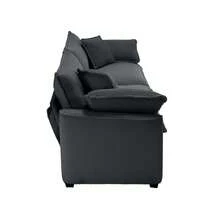 Modern Fabric Living Room Sofa 2-Piece Set, Two 2 Seater Sofa And One 3-Seater Sofa, Upholstery Large Deep Seat Set Of 3 Sofas With Comfortable Cushions And Pillows - Xám - Xem 8