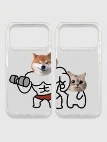 2个印花手机壳，透明手机壳，趣味健身运动手机壳，哑铃手机壳，可爱猫狗图案手机壳，兼容 11/12/13/14/15/15 Pro Max、 16/16 Pro/16 Plus/16 Pro Max/17 Pro Max、Galaxy A23 5G/A32 4G/A34/A54/S23 Ultra/S24+/A14/S20 FE/S21 5G/S26/S26 Plus/S26 Ultra - 彩色 - 查看 36