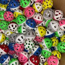 【猫咪最爱】猫玩具铃铛球 耐咬逗猫棒 自娱自乐互动玩具 宠物用品 随机颜色玩具套装含铃铛球 适合室内室外活动