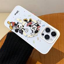 Disney Disney. ‌ Minnie And Mickey Mouse Patterned Phone Case Featuring Fun Ergetic Poses And Playful Designs. Compatible With 17, 16, 15, 14, 13, 12, And 11 Pro Models. Made Of TPU, With Shockproof Protection. A Fantastic Gift For Family, Frids, Birthdays, Spring Festival, Holidays, Boyfrids, Girlfrids, And Valtine's Day..Christmas Accessories. - trắng - Xem 6