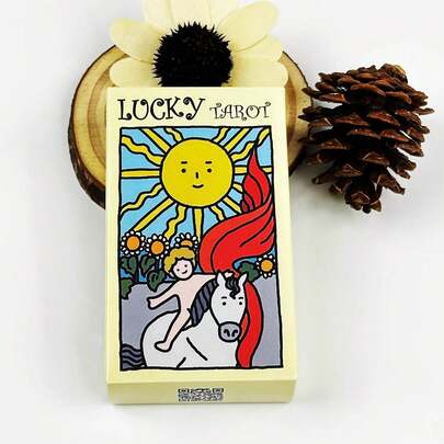 78 cartas. Baraja de Cartas de Tarot de la Suerte (Con guía en PDF), Juego de Adivinación del Futuro, Regalo de Halloween, Regalo de Navidad