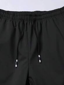 2pcs Men's Wool Blend Thick Warm Pants, Casual Straight Leg With Pockets And Drawstring, Comfortable And Easy To Match, Winter