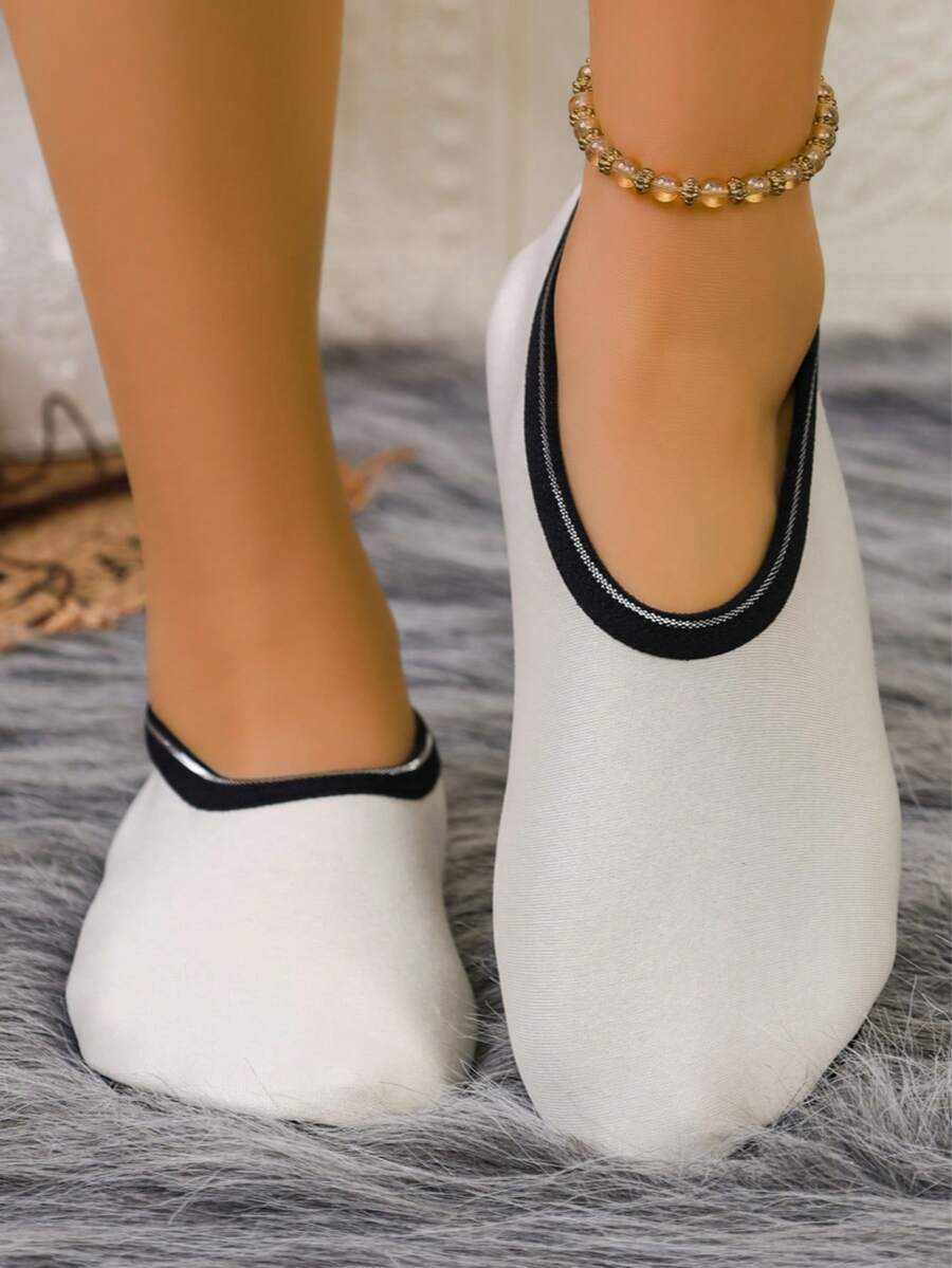 Dép đi trong nhà lót nhiệt 4 mùa cho cặp đôi, chống trượt, thích hợp cho tập yoga trong nhà, khiêu vũ, tập luyện toàn diện, mềm mại và nhẹ - Màu be - Xem 1