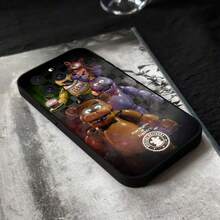 W-Fnaf-E-Fives-Nights-At-Freddys-Phone Case For IPhone 17,16,15,14,13,12,11 Plus,Pro,Max,XR,XS,X,7,8 Plus,Mini Black Silicone - z9 - 查看 3