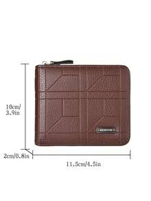 SHABILI Korean Style Fashionable Men's Short Wallet Classic And Popular Horizontal Design With Large Capacity And Multiple Card Slots Business Wallet Men Wallet Purse Wallet Men Wallet Leather - Black - View 4