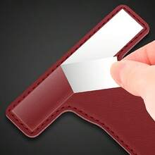 1pc Fit Car Co-Pilot Glove Box Hook - Heavy-Duty PU Leather Organizer With Adjustable Strap, Secure Snap Closure For Multiple Vehicles, Organize Bags & Items While Driving