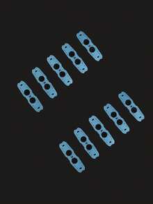 10/20pcs Blue Glossy Slingshot Flat Rubber Bands, Slingshot Ammo Pouch Positioning