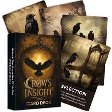 Crow's Insight Card Deck, 50 Oracle Cards For Personal Reading And Reflection, 12*8cm, Tarot Cards, Gaming Gift, Premium Card Stock - Multicolor - View 1