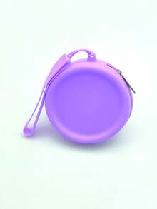 Pochette de rangement portable en silicone de couleur bonbon, pour transporter les écouteurs, les clés USB, les petits articles du quotidien, les clés, les pièces de monnaie et plus encore lors des sorties - Multicolore - Voir 13