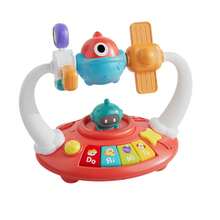 Piano Elektrik Hewan untuk Bayi, Mainan Edukasi Pendidikan Dini, Mainan Keyboard Berputar 2-in-1, Mainan Piano Musik Bercahaya Bertema Dinosaurus dan Luar Angkasa, Cocok untuk Bayi Perempuan dan Laki-laki - MultiWarna - View 11