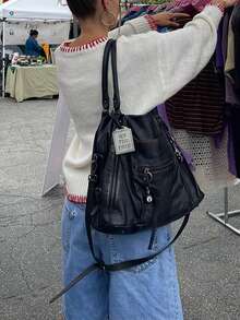 Damskie białe swetry z czerwonymi kokardkami - styl z długim rękawem idealny na Boże Narodzenie/Halloween/Sweter świąteczny/Zimowe bluzki/Jesień/Swetry na jesień/zimę damskie/Sweter zimowy/Odzież świąteczna damska/