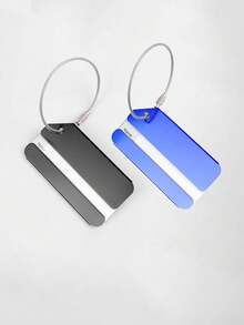 Etiqueta de bagagem em alumínio, etiqueta de bagagem à prova d'água, etiqueta de bagagem com design minimalista de avião com anel de aço inoxidável, cartão de embarque, etiqueta de identificação de viagem, itens essenciais de viagem, mochila, bolsa de viagem, mala, acessórios de viagem, volta às aulas - Multicolorido - Ver 11