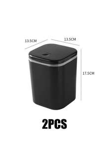 1/2pcs Mini Trash Can With Lid, Small Desktop Garbage Bin, Plastic Desk Waste Paper Basket, Rotating Cover Design To Prevent Odor Leakage, For Storing Fruit Peels And Paper Scraps, Keeping Desk Tidy, Suitable For Bathroom, Home Office Desk, Coffee Table, Office, Living Room, Study - Multicolor - View 17