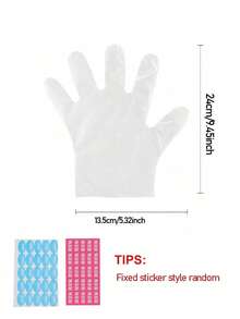 600pcs Transparent Plastic Foot Soak Gloves, Remove Dead Skin, Transparent Plastic Hand/Foot Sleeves, Transparent Foot Covers, Hand/Foot Care Tools, Moisturizing Hand Mask, Fragrance-Free, For Beauty And Personal Care, Hand And Nail Care, Hand/Foot Care, Moisturizing Gloves/Socks - Multicolor - View 2