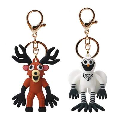 1pc New 99 Nights Horror Game Keychain, 99 Nights Deer Owl Accessory Pendant