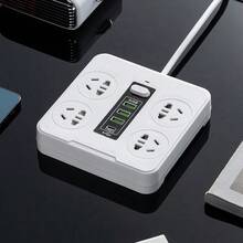 1 Pieza Cargador Multicontactos Con 4 Salidas 2 Usb 2 Tipo C Regleta 2m - Tipo de Enchufe A USA (110-127V) - Ver 6