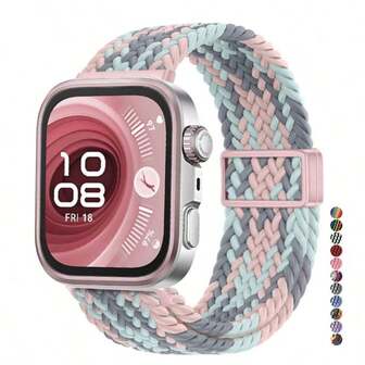 Correa de bucle solo de nailon magnético compatible con Huawei Watch Fit 4/4 Pro, Banda de silicona compatible con Huawei Watch Fit 3, Pulsera compatible con Huawei Watch Fit 3