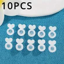 6/10/30pcs Silicone Earplug Support, Ear Back Clip For Earring Studs/Hoops - Transparent - View 9