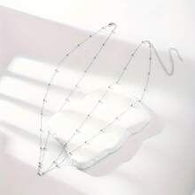 1pc Layered Heart-Shaped Bead Waist Chain For Women, An Essential Lightweight Jewelry Accessory For Beach Vacations And Casual Outfits.Fashionable Accessory - 金色 - 查看 3