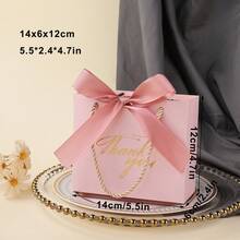 24个金色箔纸礼品袋，300克，迷你感谢纸礼品袋，带粗绳提手，适用于圣诞派对回礼、婚礼、生日、毕业派对纪念品装饰包装