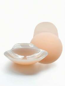 1 Pair Plus Size Silicone Invisible Nipple Covers Pasties For Party Events - Khaki - View 36