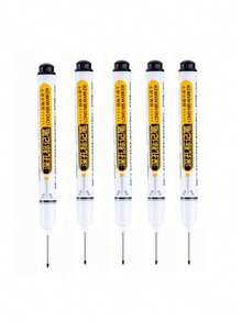5pcs Long Tip Pens, 20mm Long Tip Markers, Woodworking & Tile Deep Hole Marking Pens, Extra Long Punch Oil-Based Pens, Multi-Function Deep Hole Marking Waterproof Pens - Multicolor - View 11
