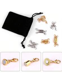 磁性项链扣，带龙虾扣，珠宝扣转换器，适用于女士和女孩手链项链扣，DIY项链延长链扣，项链、手链、珠宝制作配件