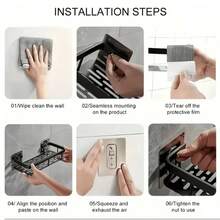 1PC Wall-Mounted Shower Caddy Hanging Portable Corner Shower Caddy Shower Shelf For Inside Shower Bathroom Organizers And Storage Bathroom Shower Shelves Accessories Bathroom Decor - 1Pc - View 2