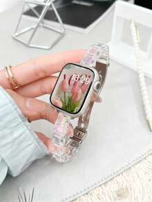 1PC Fashion PC Plastic Watch Band Compatible With IWatch 38mm 40mm 41mm 42mm 44mm 45mm 46mm 49mm,Modern Textured Watch Strap Compatible With Apple Watch Series Ultra 3/2/1 11 10 9 8 7 SE3 6 5 4 3 2 1,Stylish Watch Accessories For Women,Casual Slim Watchbands Compatible With Apple Watch Bands