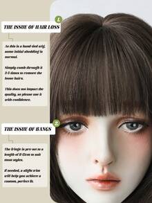 1顶时尚女士波波头假发，10英寸短直发带刘海，棕色波波头假发，丝滑合成纤维，适合日常办公或上学佩戴 - Sakura Celebrations 魅力派对街头风摄影 - 女孩礼物假发配件 - 棕色 - 查看 7