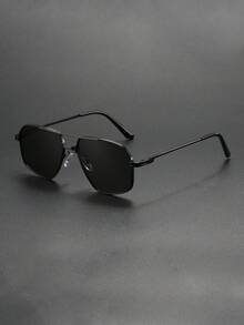 1 件复古金属男士时尚眼镜，经典休闲眼镜