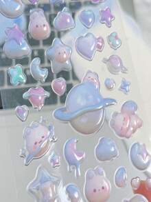 3D Embossed Cartoon Stickers, 3D Stereoscopic Effect Stickers, Exquisite Appearance, Waterproof Stickers, Cute DIY Decoration For Children - Multicolor - View 9