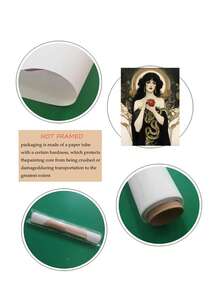 1件复古莉莉丝与苹果和蛇哥特式神话墙饰，黑暗女神女巫装饰，赫卡忒设计，希腊神话哥特式壁挂，神圣女性，黑暗异教女巫礼物，卧室装饰，客厅装饰，厨房装饰，宿舍装饰，送给朋友的理想礼物，墙饰，墙面装饰，家居装饰，房间装饰，帆布壁挂，海报，带框墙饰，多种画框可选 - 彩色 - 查看 11