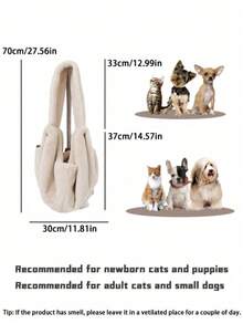 Pet Sling Carrier For Small And Medium Dog And Cat With Breathable Mesh - Plush Self-Warming Hiking Front Backpack Chest Body Holder - Multicolor - View 4