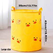 1pc Foldable Laundry Basket, Toy And Sundries Storage Dress Pants Shoes Jeans Boots Skirtlaundry Hamper,Washing Basketbathroom Organizer,Basket,Storage Basket,Foldable Laundry Basket - Yellow - View 4