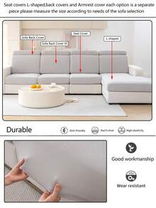 1 Vỏ bọc ghế sofa co giãn 4 mùa, Vỏ đệm ghế sofa bằng vải nhung chống trượt, Vỏ bọc ghế sofa màu xám nhạt, Có thể giặt bằng máy, Chống bụi, Chống phai màu, Trang trí nhà cửa, Thân thiện với thú cưng, Thích hợp cho phòng ngủ, văn phòng, phòng khách, Ghế dài hình chữ L và ghế sofa 1-2-3-4 chỗ ngồi, Có thể giặt bằng tay - Màu Xám nhạt - Xem 9