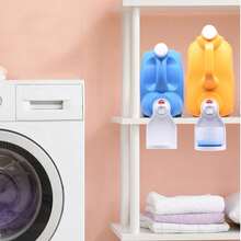 1个洗衣液杯架，柔顺剂滴水盘，告别脏兮兮的滴水，可折叠洗衣液杯架，防溢便携式杯架，返校季必备 - 彩色 - 查看 9