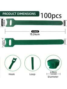 Wiederverwendbares Pflanzenhalteband, kleiner Garten Klettverschluss, Pflanzenband zum Binden und Fixieren von Pflanzenzweigen, Gartenpflanzen Zubehör, Heim- und Balkon-Gartenbedarf, Pflanzgefäße & Behälter Accessoires