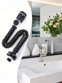 Bathroom & Kitchen Sink Drain Kit With Flexible Expandable P-Trap, Sink Drain Pipe, Anti-Odor Bathroom Sink Drain, Transparent U-Bend Design For Easy Observation And Maintenance, Upgrade Kitchen And Bathroom Hygiene And User Experience, Suitable For Kitchen And Bathroom