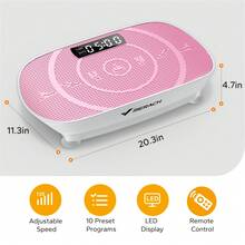 MERACH Vibration Plate, Whole Body Workout Powerful Quiet Vibration Plate Exercise Machine For Weight Loss And Shaping, Auto Or Manual Speed Control, Built-In Bluetooth Speaker - UK Plug(220-240V) - View 10