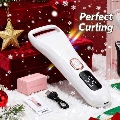 Hailicare Portable Electric Eyelash Curler, Adjustable Temperature Display, Fast Heating In 30 Seconds, Anti-Scald Silicone, Eye Shape Fit, Type-C Charging,Good Gift, Beautifully Packaged