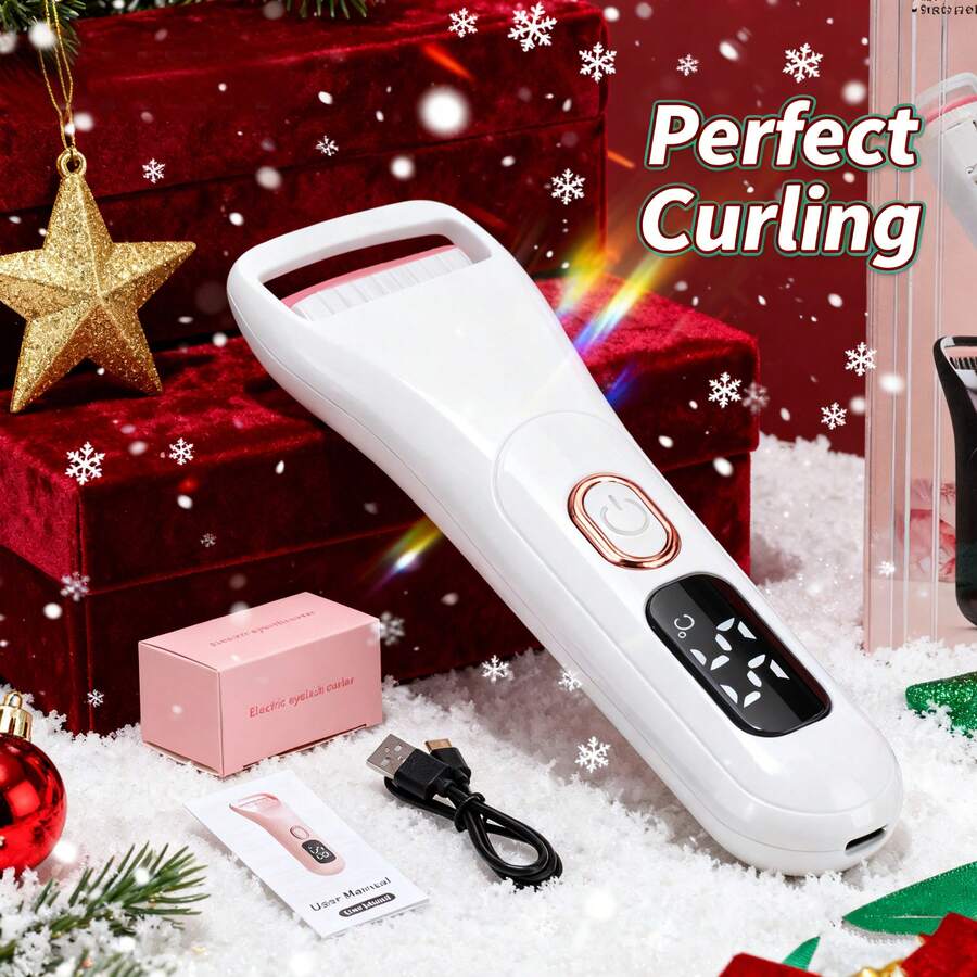 Hailicare Portable Electric Eyelash Curler, Adjustable Temperature Display, Fast Heating In 30 Seconds, Anti-Scald Silicone, Eye Shape Fit, Type-C Charging,Good Gift, Beautifully Packaged