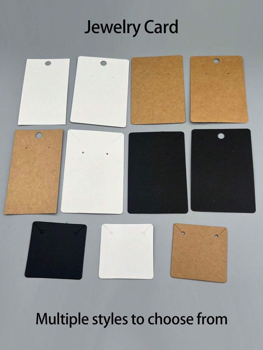 Jewelry Display Cards, Earring & Necklace Kraft Paper Tags, Earring Cards, Blank Jewelry Cards, Earring & Necklace Packaging Cards. Made Of Kraft Paper, Double-Hole Design, Two Card Slots For Simultaneous Use, Can Be Hung. Suitable For DIY Earrings, Necklaces, And Jewelry Display. For Home, Travel, Hotel, School And Other Occasions. Ideal For Valentine's Day, Back To School, Halloween, Christmas And Birthday Gifts.