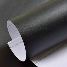 Schwarze selbstklebende Vinylfolie für Arbeitsplatten – Abziehen und Aufkleben der Schrankfolie für Küche, Schreibtisch, Schubladen – wasserfest und abnehmbar - Schwarz - Übersicht 12