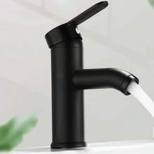 Black Basin Faucet Stainless Steel Paint Faucet Bathroom Single Handle Basin Faucets Blacked Single Hole Hot Cold Mixer Tap Bathroom Accessories Bathroom Tools - Multicolor - View 1