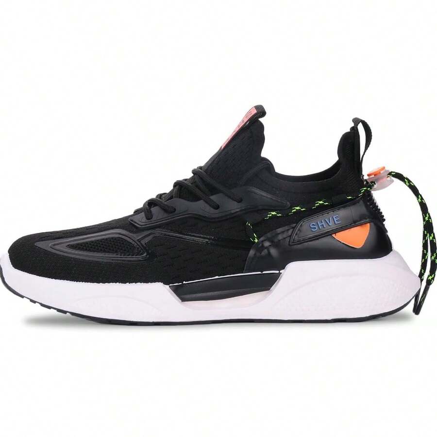 SHVE SHENDY VENDY Tenis Hombre, Zapatos Hombre Deportivos, Zapatos de Malla Transpirable para Hombre, Zapatillas de Deporte Casuales de Moda Entrenamiento Caminar Correr Gimnasio con Suela Antiderrapante - Negro - Ver 1