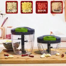 New Garlic Press, Mincer For Mashing Garlic, Crushing Chili Peppers, Mincing Fish, Meat, Manual Mini Food Chopper, Sturdy And Durable Kitchen Tool, Manual Meat Grinder - Dark Grey - View 5