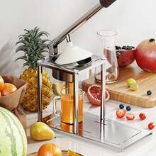 Manual Orange Juicer Made Of 304 Stainless Steel With Minimalist Design And Compact EVA Handle. - Silver - View 3