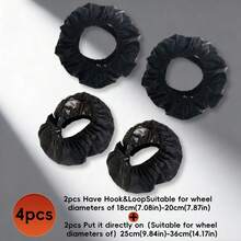 2 Pieces And 4-Piece Carts, Landscape Bikes, Wheel Covers, Anti Fouling, Waterproof, Dustproof Wheel Foot Covers. Keep The Interior Clean When Going Out And Home - Multicolor - View 15